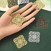 12Pcs 3 Colors Iron Filigree Joiner Links IFIN-YW0003-46-3