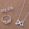 Brass Pendant Necklace & Stud Earring & Ring FS-WG54E60-06-1