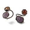 Natural Amethyst & Gemstone Rings RJEW-B122-04R-01-4