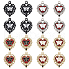 SUNNYCLUE 24Pcs 4 Styles Alloy Enamel Pendants ENAM-SC0004-73-1