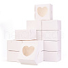 Square Paper Biscuit Boxes with Heart Clear Window CON-TAC0001-12C-01-11