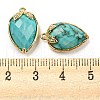 Natural Turquoise Faceted Pendants G-M431-06G-08-3