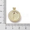 Rack Plating Brass Micro Pave Clear Cubic Zirconia Pendants KK-C041-06A-G-3