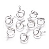 Tarnish Resistant 316 Surgical Stainless Steel Pendant Cabochon Settings STAS-I118-01P-01-1