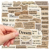 50Pcs PVC Waterproof Word Stickers PW-WG0B6B3-01-4