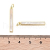 Brass Pave Natural Shell Pendants KK-C051-18G-3