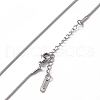 Non-Tarnish 304 Stainless Steel Round Snake Chain Necklace for Men Women NJEW-K245-016B-2