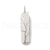 Copper Wire Wrapped Natural Selenite Big Pendants KK-E086-01P-2