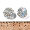 Resin Rhinestone Rondelle Beads OACR-S048-02E-3