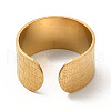 Ion Plating(IP) 304 Stainless Steel Open Cuff Ring for Women RJEW-A021-01G-2