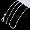 Brass Ball Chain Necklaces NJEW-BB10834-18-1