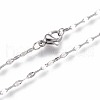 Non-Tarnish 304 Stainless Steel Cable Chain Necklaces NJEW-F265-A-P-2