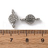 304 Stainless Steel Micro Pave Clear Cubic Zirconia Connector Charms ZIRC-G157-36P-A-3
