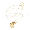 Brass Micro Pave Cubic Zirconia Letter Pendant Necklaces KK-Z069-01G-G-2