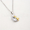Alloy Girl Hugging Puppy Pendant Necklaces for Women FS-WG2197C-01-2