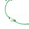 10Pcs 10 Color Alloy Heart Beaded Cord Bracelets Set BJEW-JB08182-2