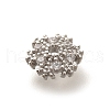 Rack Plating Brass Micro Pave Clear Cubic Zirconia Bead Caps KK-H508-22A-P-2