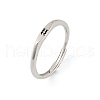 Rhodium Plated 925 Sterling Silver Adjustable Rings RJEW-S397-01P-10-4