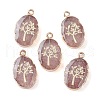 Natural Strawberry Quartz Oval Pendants G-C102-07G-04-1