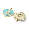 Rack Plating Brass Micro Pave Cubic Zirconia Pendants KK-C041-05A-G-2