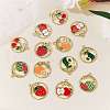 48Pcs 6 Style Alloy Enamel Pendants ENAM-SZ0002-91-3