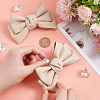 Leather Bowknot Shoe Decorations AJEW-WH0323-23A-3