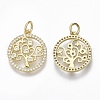 Brass Micro Pave Cubic Zirconia Pendants ZIRC-R109-048G-NF-1