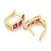 Rack Plating Brass Micro Pave Cubic Zirconia Hoop Earring Findings EJEW-C102-22G-02-2
