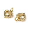 Brass Micro Pave Cubic Zirconia Pendants KK-E048-11G-3