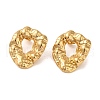 Hammered Twist Ring 304 Stainless Steel Stud Earrings for Women EJEW-U003-09G-1