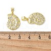 Brass Micro Pave Cubic Zirconia Pendants KK-F892-02G-3