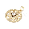 Brass Glass Pendants KK-P273-14G-2