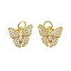 Brass Micro Pave Cubic Zirconia Pendants KK-C092-22C-G-1