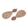 Teardrop Leather Pendants FIND-N007-02B-02-2