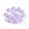 Electroplate Pearlized Glass Pearl Beads EGLA-T021-14C-06-1