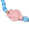 Tortoise Synthetic Turquoise with Glass Mobile Straps HJEW-JM03137-3