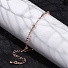 Brass Satellite Chains  Bracelets for Women BJEW-G735-19RG-3