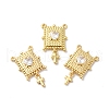 Rack Plating Brass Micro Pave Clear Cubic Zirconia Pendants KK-D074-32G-2
