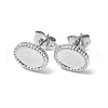 Non-Tarnish 304 Stainless Steel Stud Earring Findings STAS-F286-10P-1