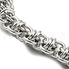 304 Stainless Steel Rope Chain Bracelet BJEW-C042-07P-2