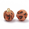 Handmade Cloth Fabric Covered Pendants WOVE-N006-21B-2