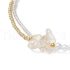 Faceted Bicone Glass with Round Glass Seed Beads Braided Bead Bracelets BJEW-MZ00164-3