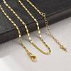 Brass Oval Link Chain Necklaces for Women NJEW-D302-26G-2