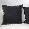 Polyester Leaf Lace Fabric Trim OCOR-WH0070-132B-6