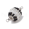 Seed Beads Loom Round Connector Charms PALLOY-MZ00373-4