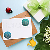 Brass Wax Seal Stamp with Handle AJEW-WH0184-0846-5
