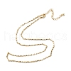 Brass Link Chain Necklaces NJEW-K123-06G-2