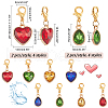 16Pcs 2 Style Alloy with Glass Rhinestone Pendant Decorations HJEW-AB00209-2