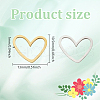 DELORIGIN DIY Stainless Steel Heart Dangle Earrings Making Kit DIY-DR0001-39-2