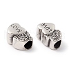 304 Stainless Steel European Beads STAS-M298-11AS-3